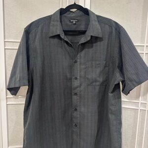 George Men’s Short-Sleeve Button-Down Shirt in Charcoal Gray
